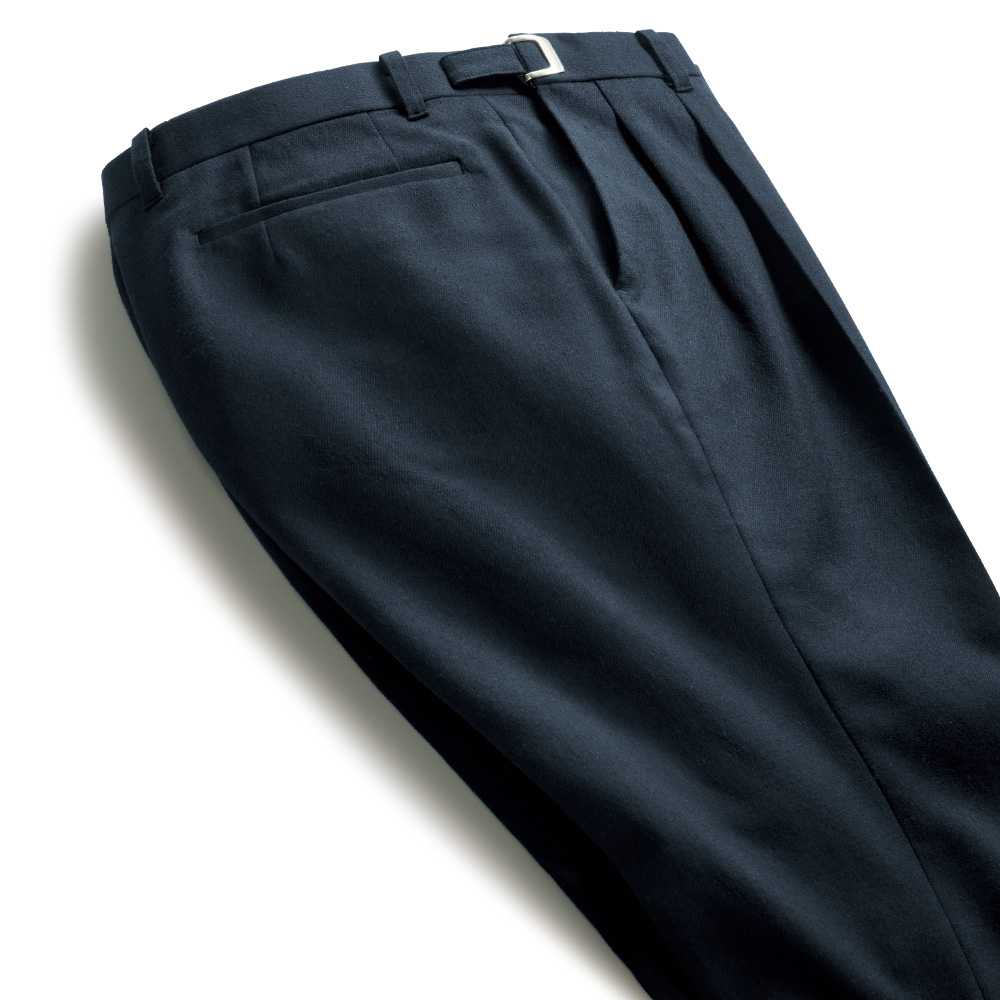 新･大人の真定番･洗えるウール混･フラノスラックス