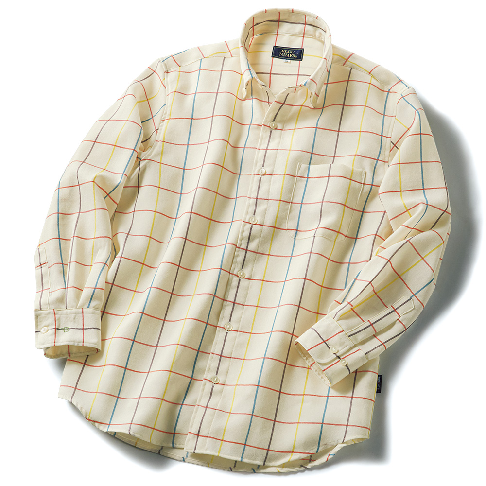 尾州メリノウール・洗えるツイルシャツ