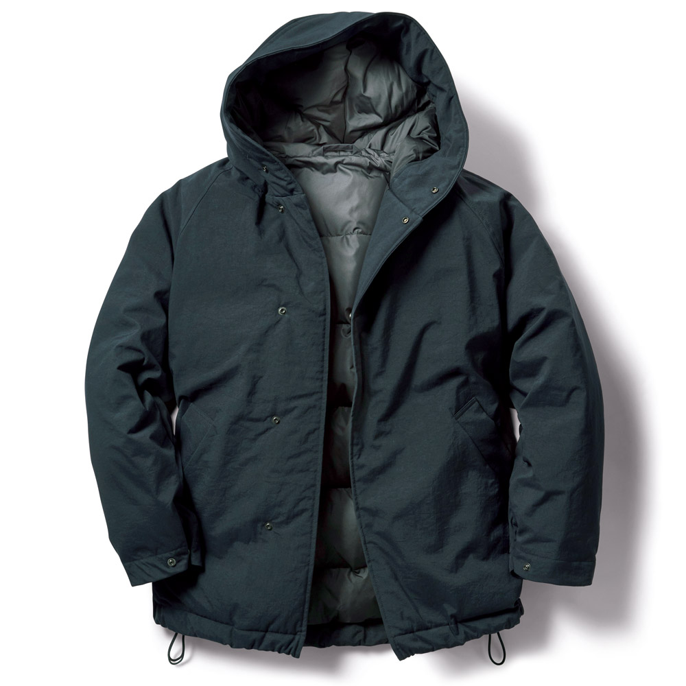 フーデッドダウンコート/メイドインジャパン