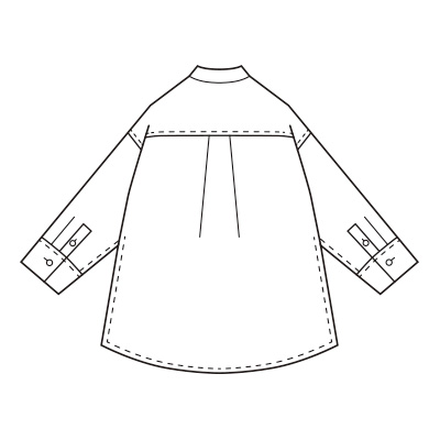 コットン刺しゅうワッシャーシャツ