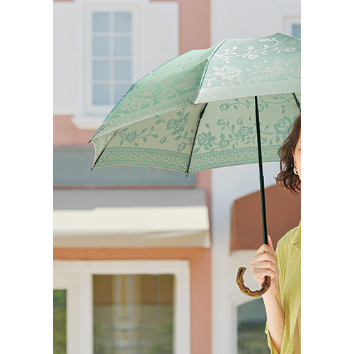 甲州織の折りたたみ晴雨兼用傘／婦人用