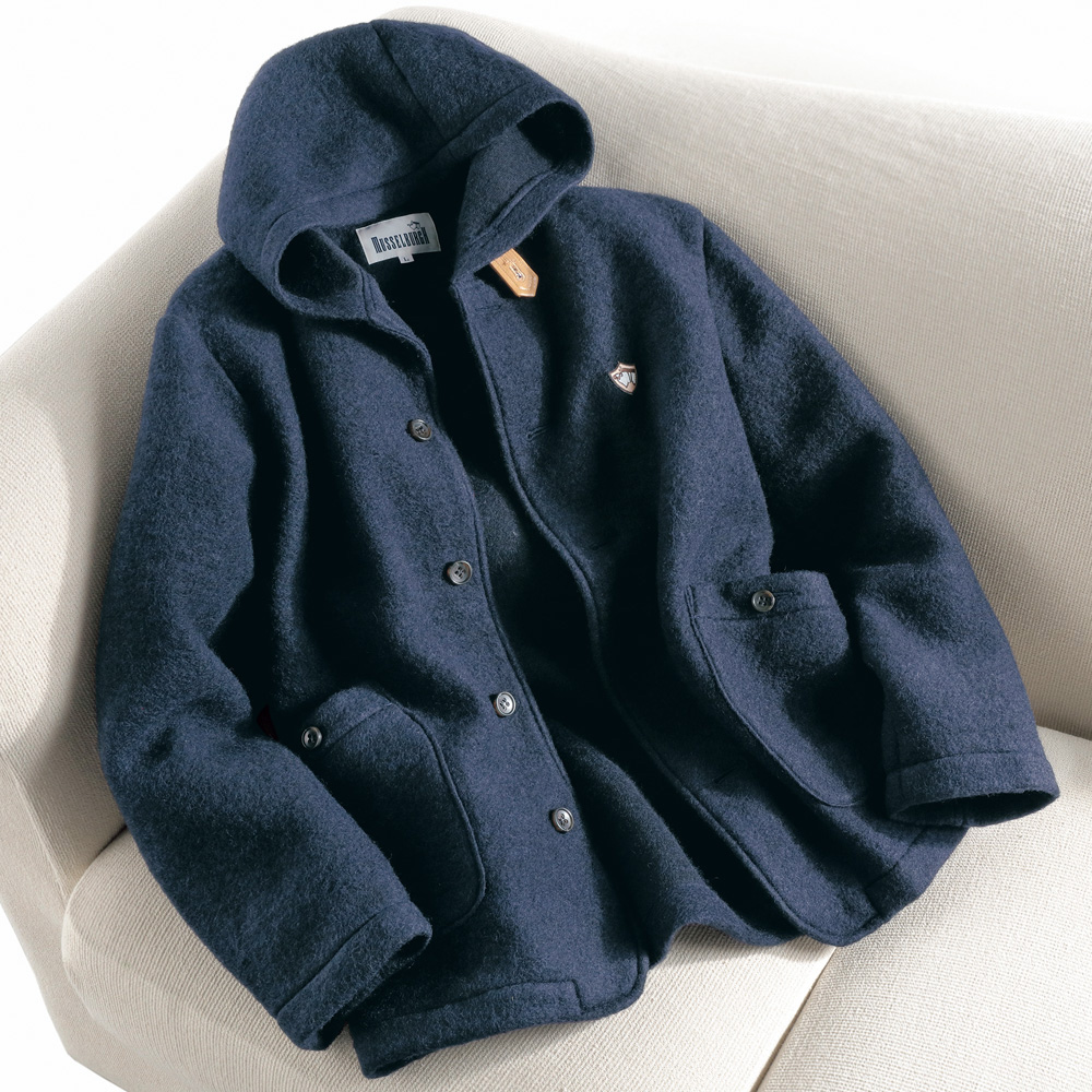 スライバーニット・フーデッドラウンジジャケット