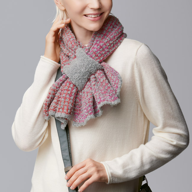 ウール混・差し込みマフラー