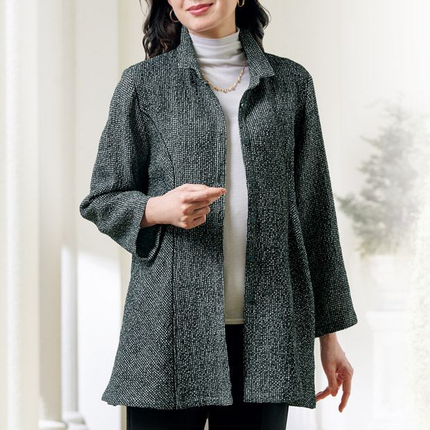 ツイードシャツジャケット