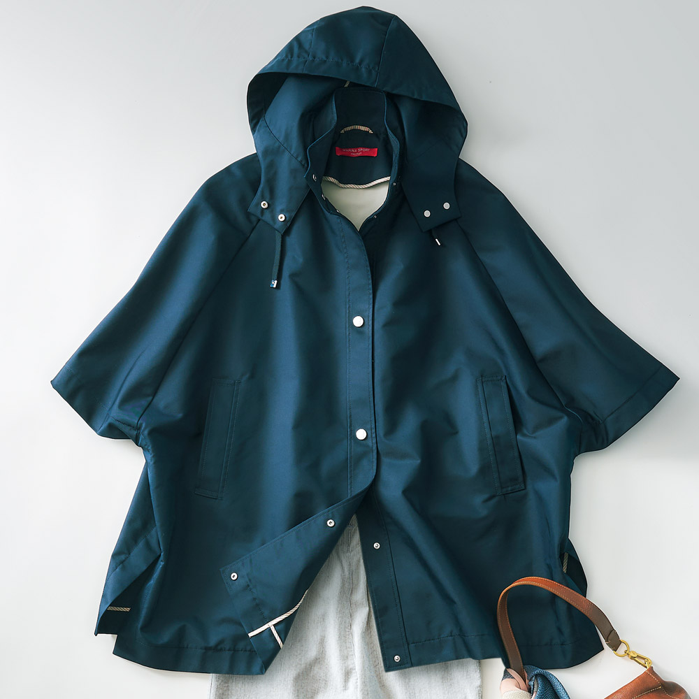 コットン混デザインコート