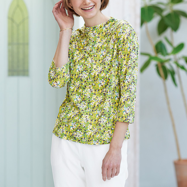 手捺染強撚綿プルオーバー