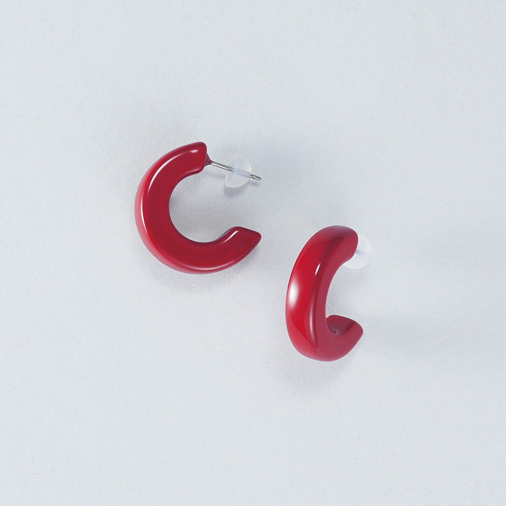 漆塗りイヤリング・ピアス/フープ