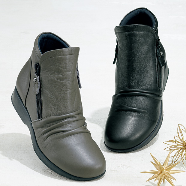 ふわふわダブルファスナーブーツ