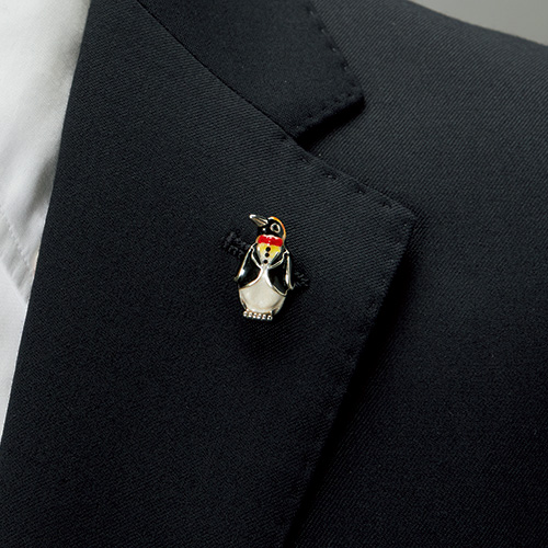 ハンドメイドピンブローチ/ペンギン