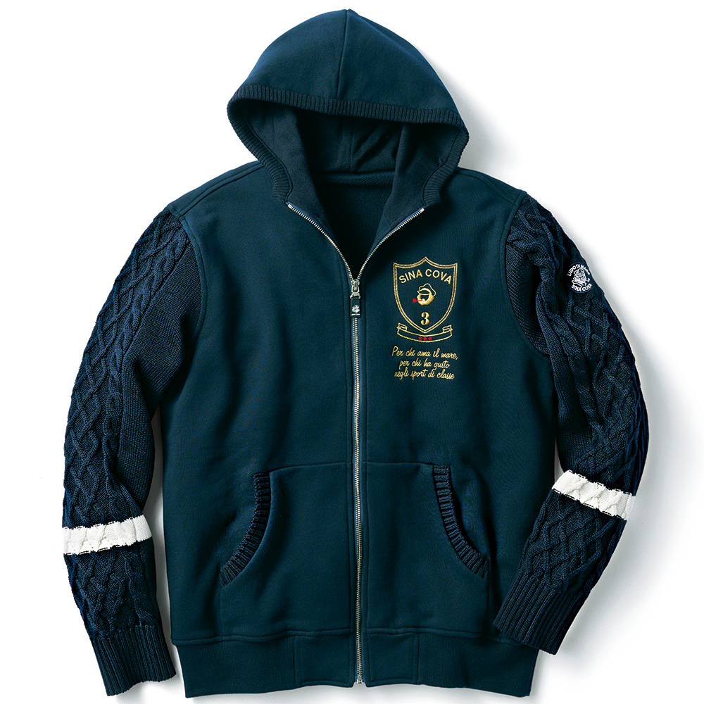 ニットコンビパーカ