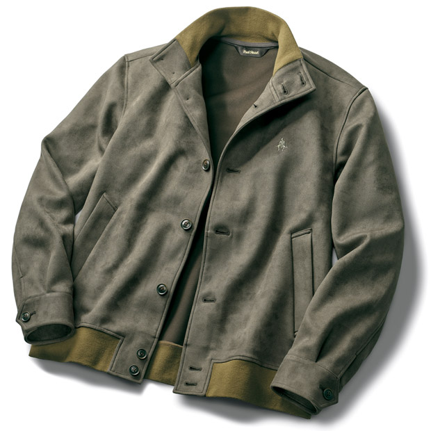 スウェード調のフライトブルゾン