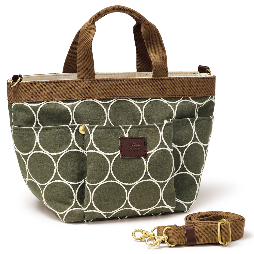 サークル柄2ウェイバッグ