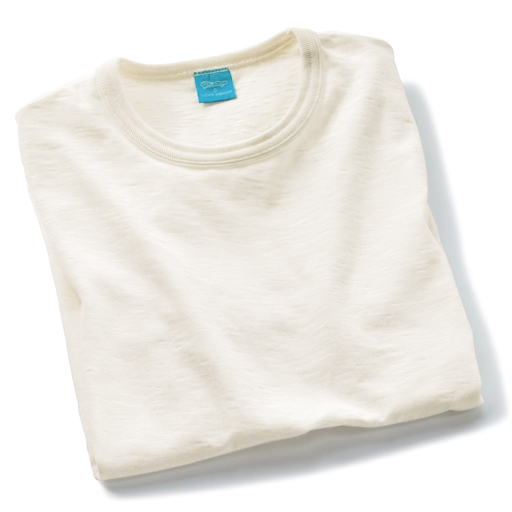 ライトスラブ綿･半袖Tシャツ／ダブルバインダー