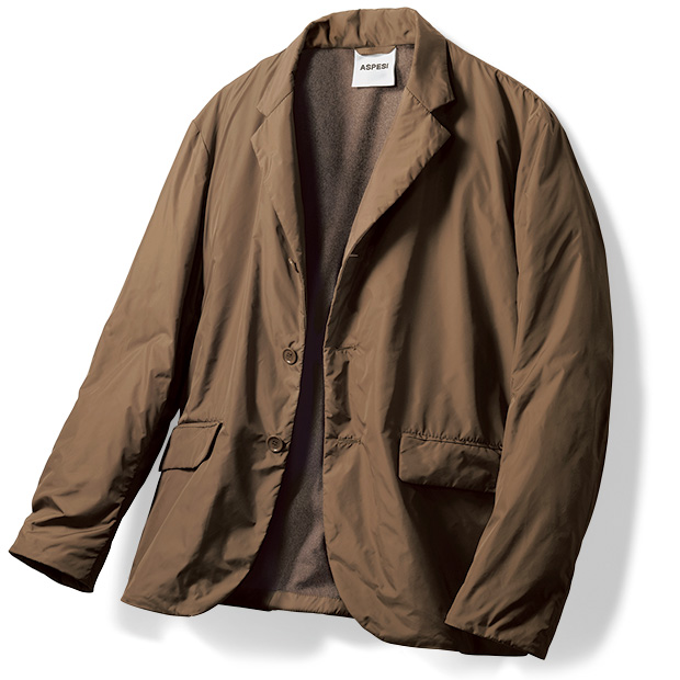 中わた入り･軽量ジャケット／ウール混ライニング