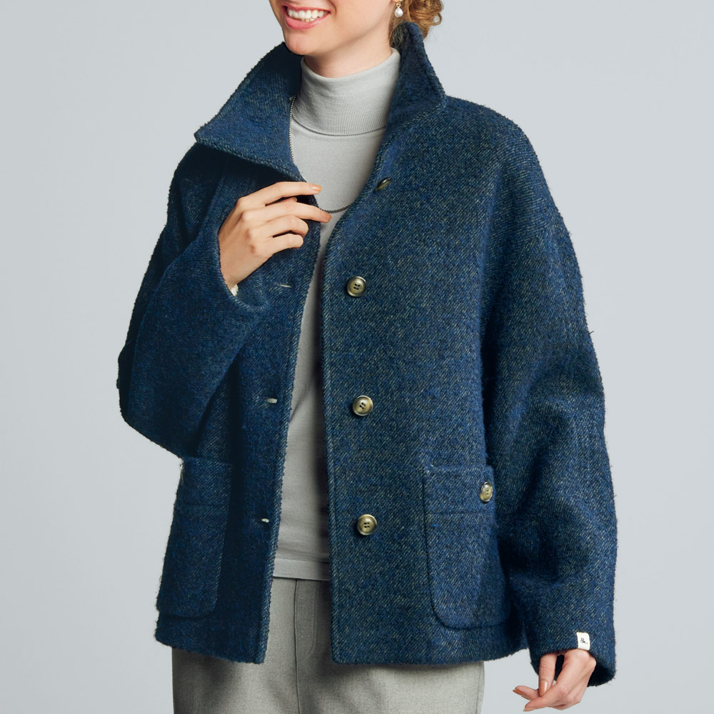 ウールシルク・タートルネックセーター