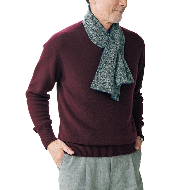 甘編みホールガーメント･カシミヤセーター