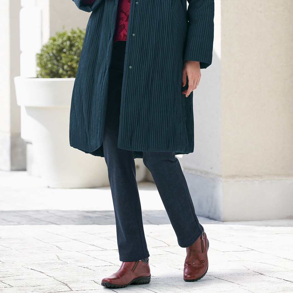 ハイストレッチデニム調裏起毛パンツ