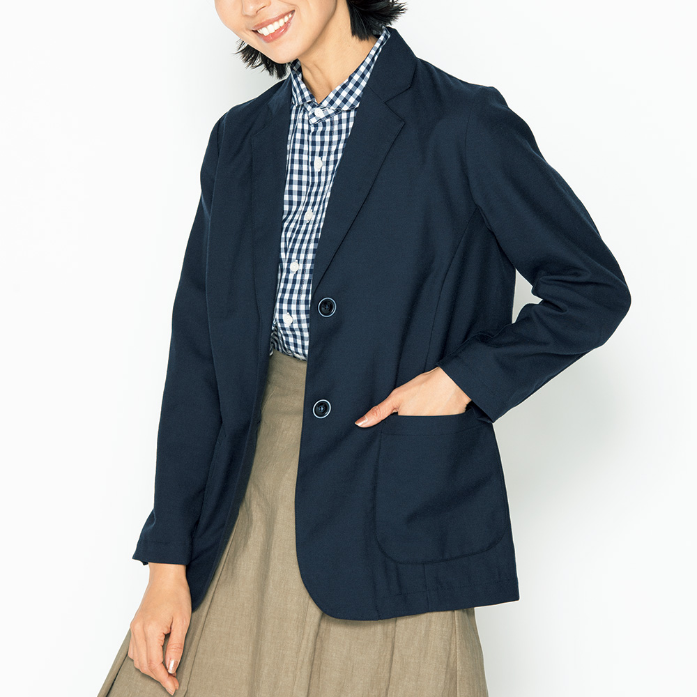 コットンリネン混トラベルジャケット/当社限定