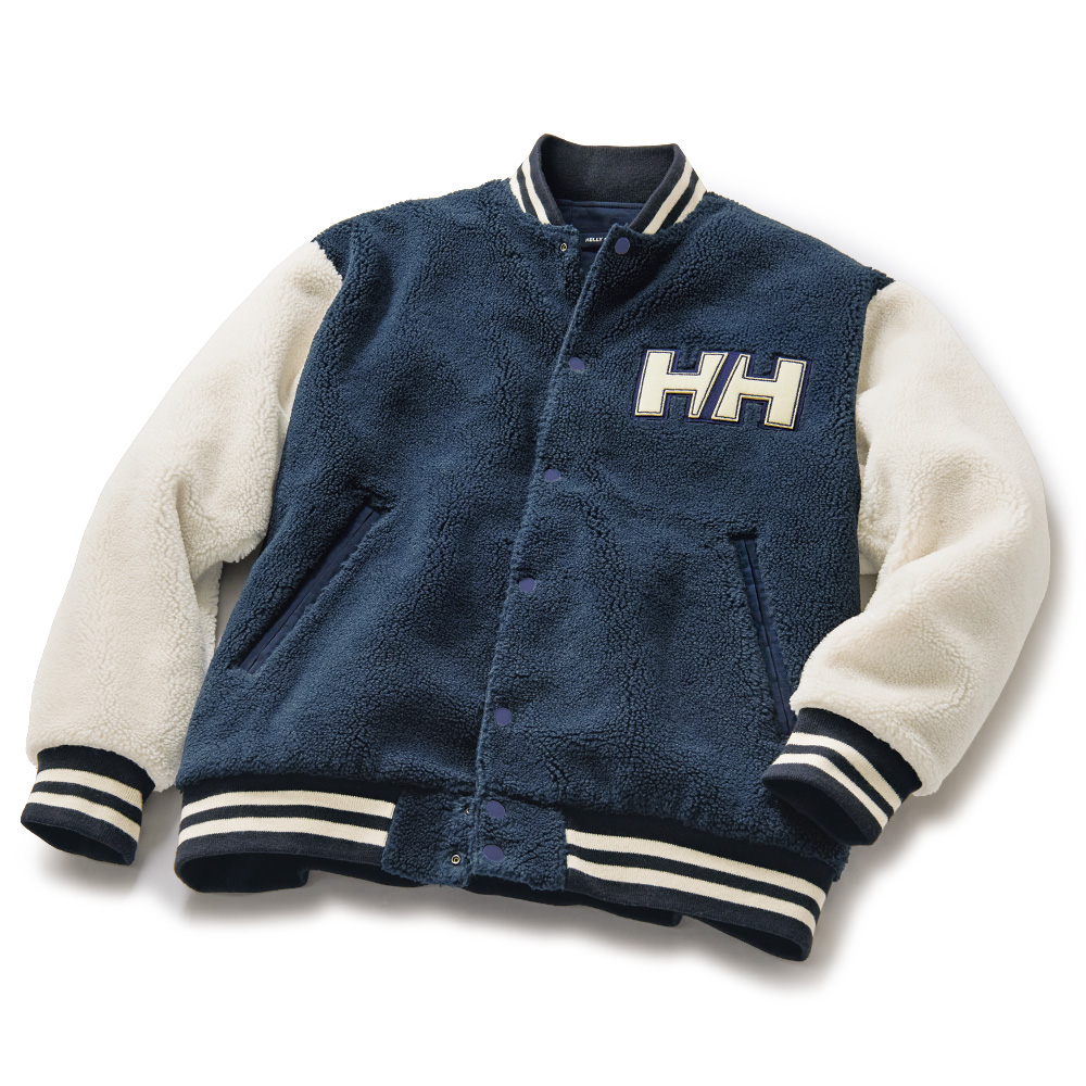 ファイバーパイルリバーシブルバーシティージャケット