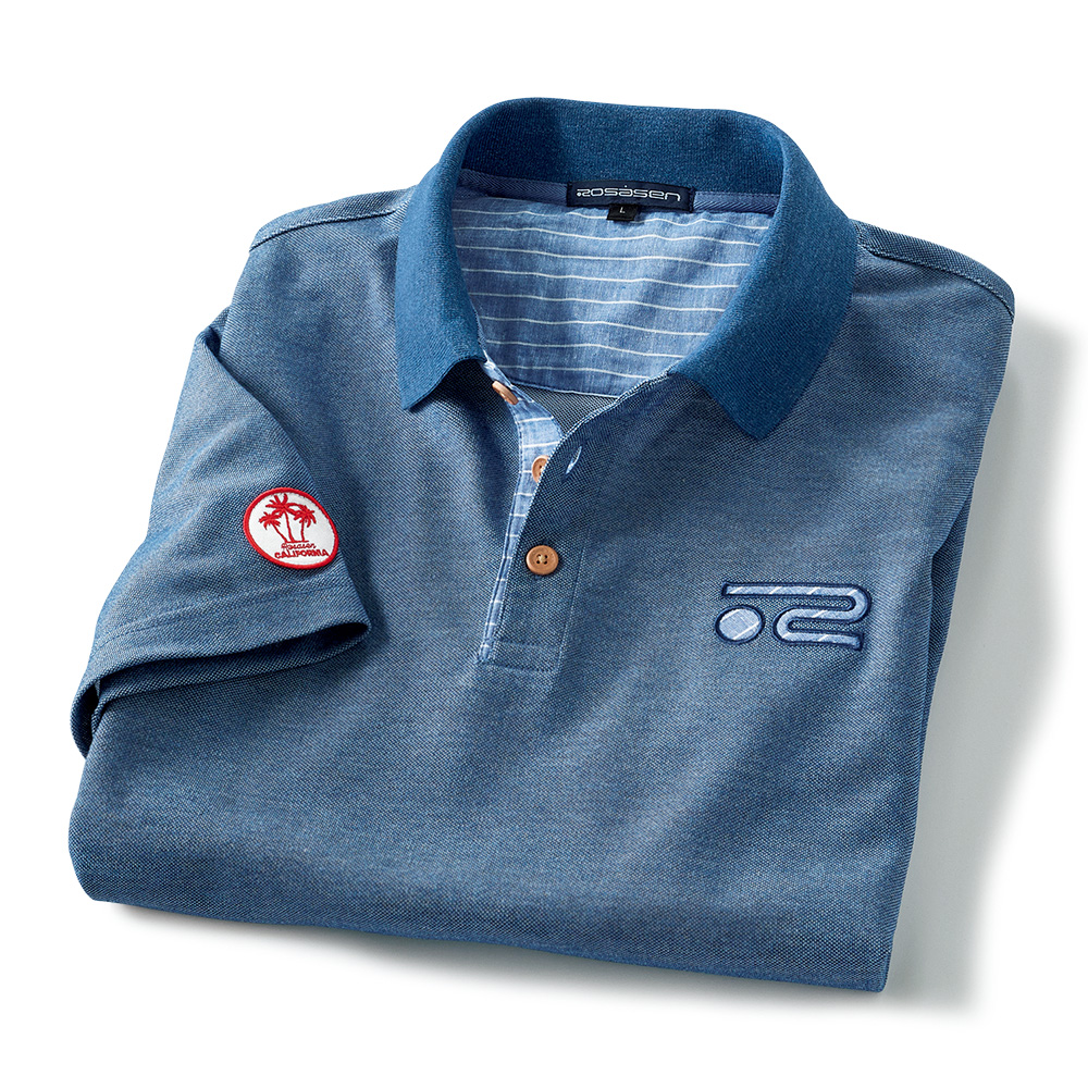 デニム調カノコポロシャツ