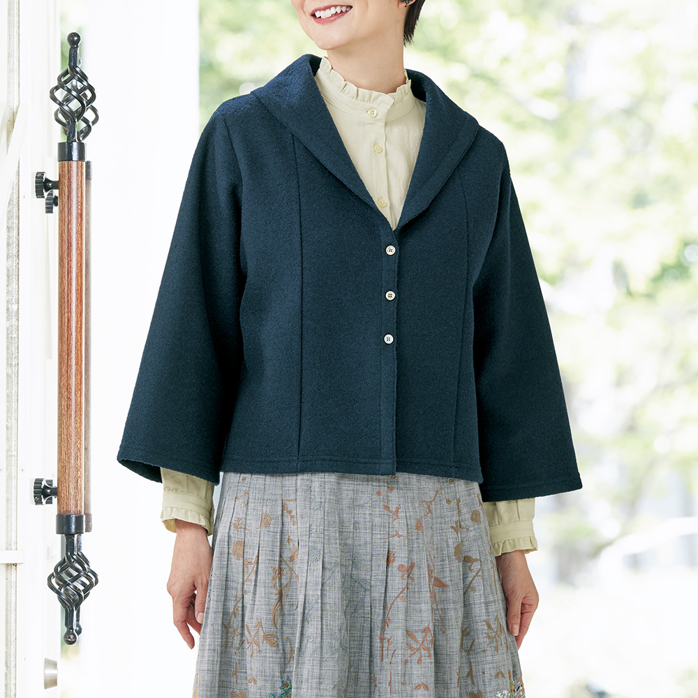 ウール混のゆったりジャケット