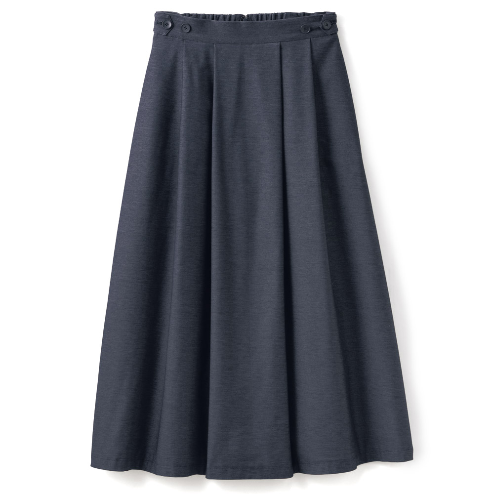 コットン混タックスカート