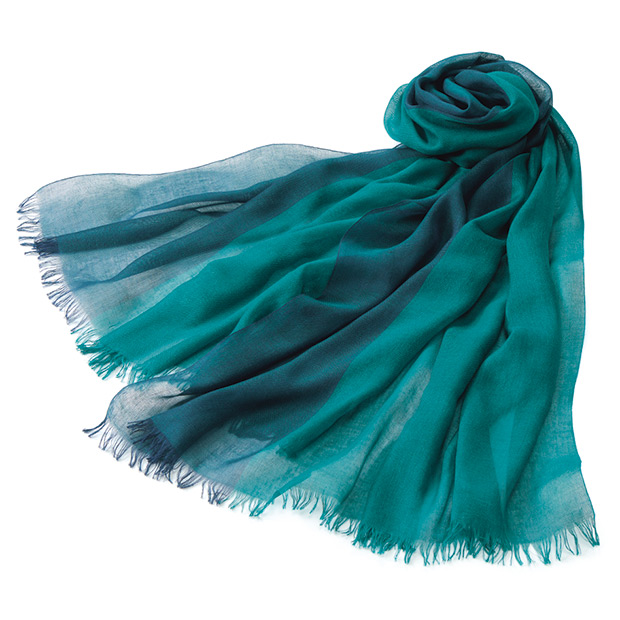 カシミヤシルク･バイカラーストール