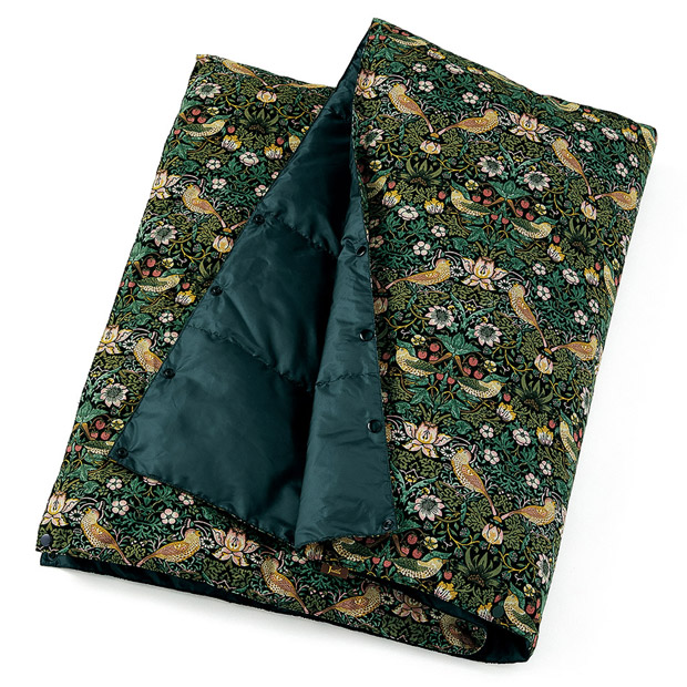 羽毛中わたのあったか2ウェイひざ掛け／いちご泥棒