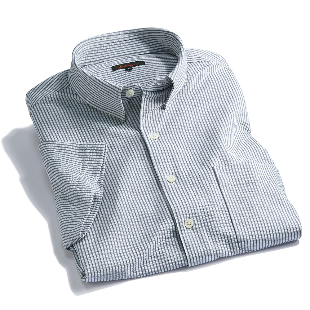 ニットサッカー半袖シャツ