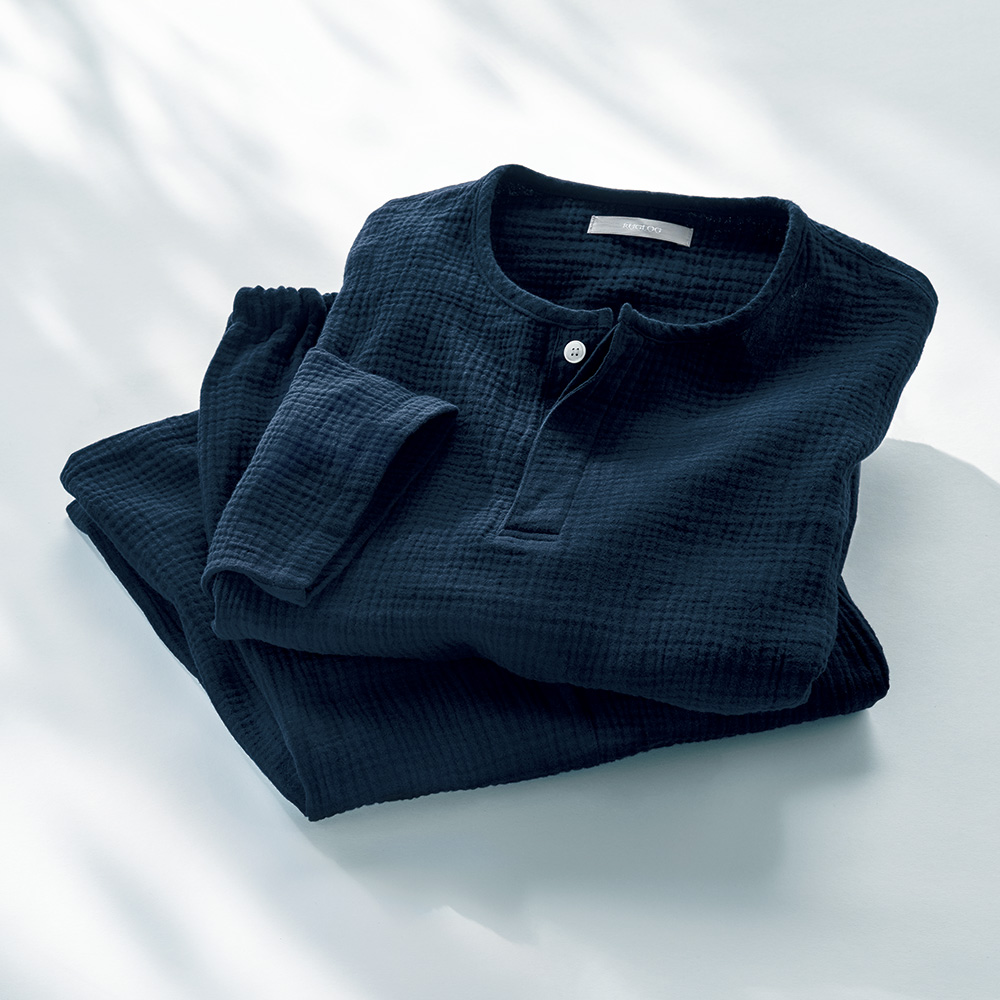 ウェーブ二重ガーゼ･ルームウェア