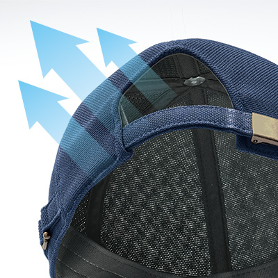 からみ織りの遮熱ローラブルキャップ