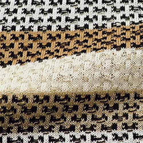 ジャカードニット半袖プルオーバー