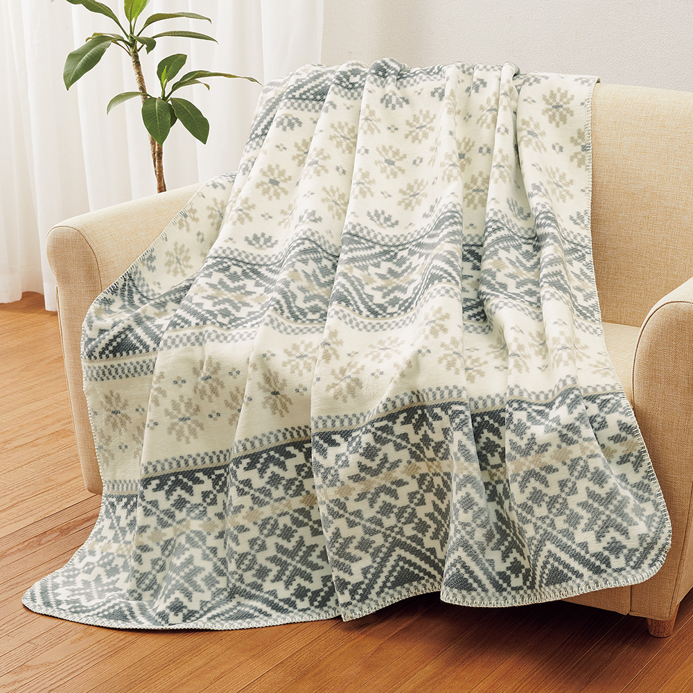 コットン混ブランケット