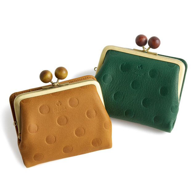 がま口･ドットレザーウォレット