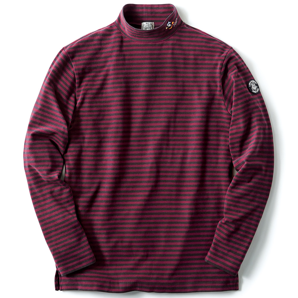 吸湿発熱ボーダープルオーバー