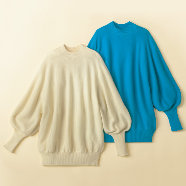 ガーター編みプルオーバー