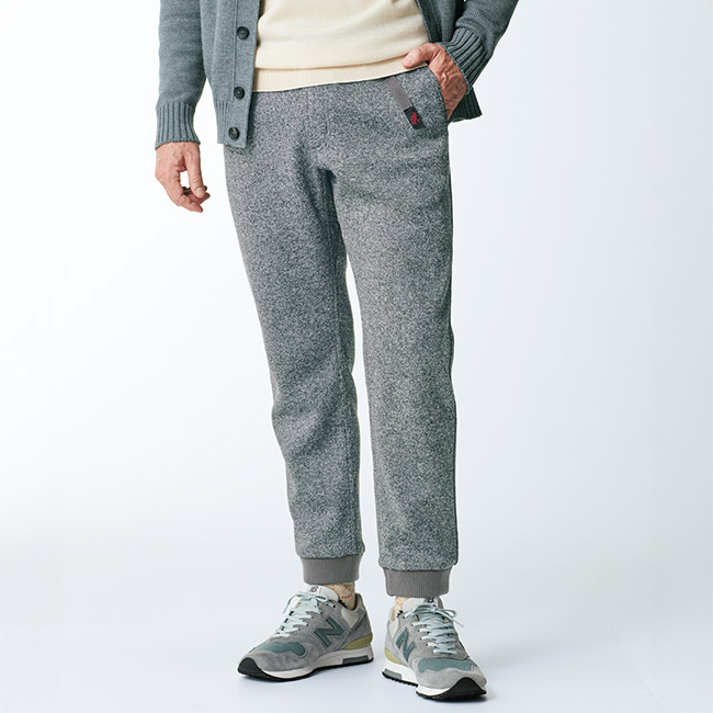 ボンディングニットフリースナローリブパンツ