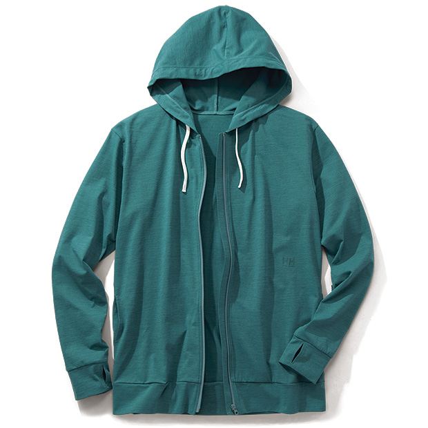 ワンポイントロゴフルジップフーディーラッシュガード