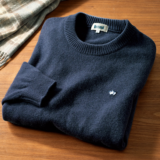 カシミヤシルク混･クルーネックセーター