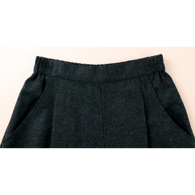 ウール･カシミヤ混ゆったりパンツ