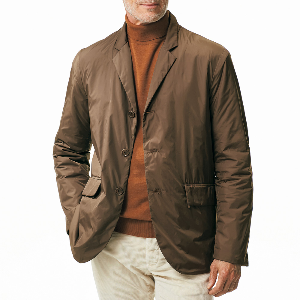 中わた入り･軽量ジャケット／ウール混ライニング