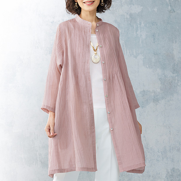 小千谷縮･ピンタックブラウス