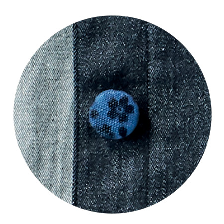 江戸黒染めデニムロングジャケット／レディス