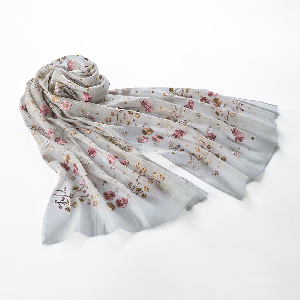 コットンシルクストール／フラワー