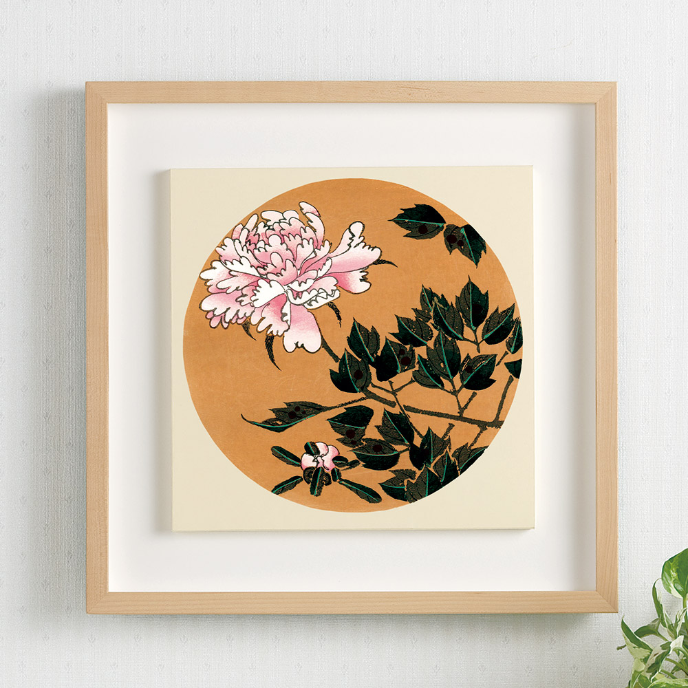 伊藤若冲「花卉画」（木版画）
