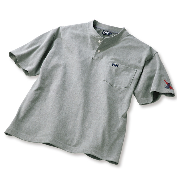 吸汗速乾･ヘンリーネックTシャツ