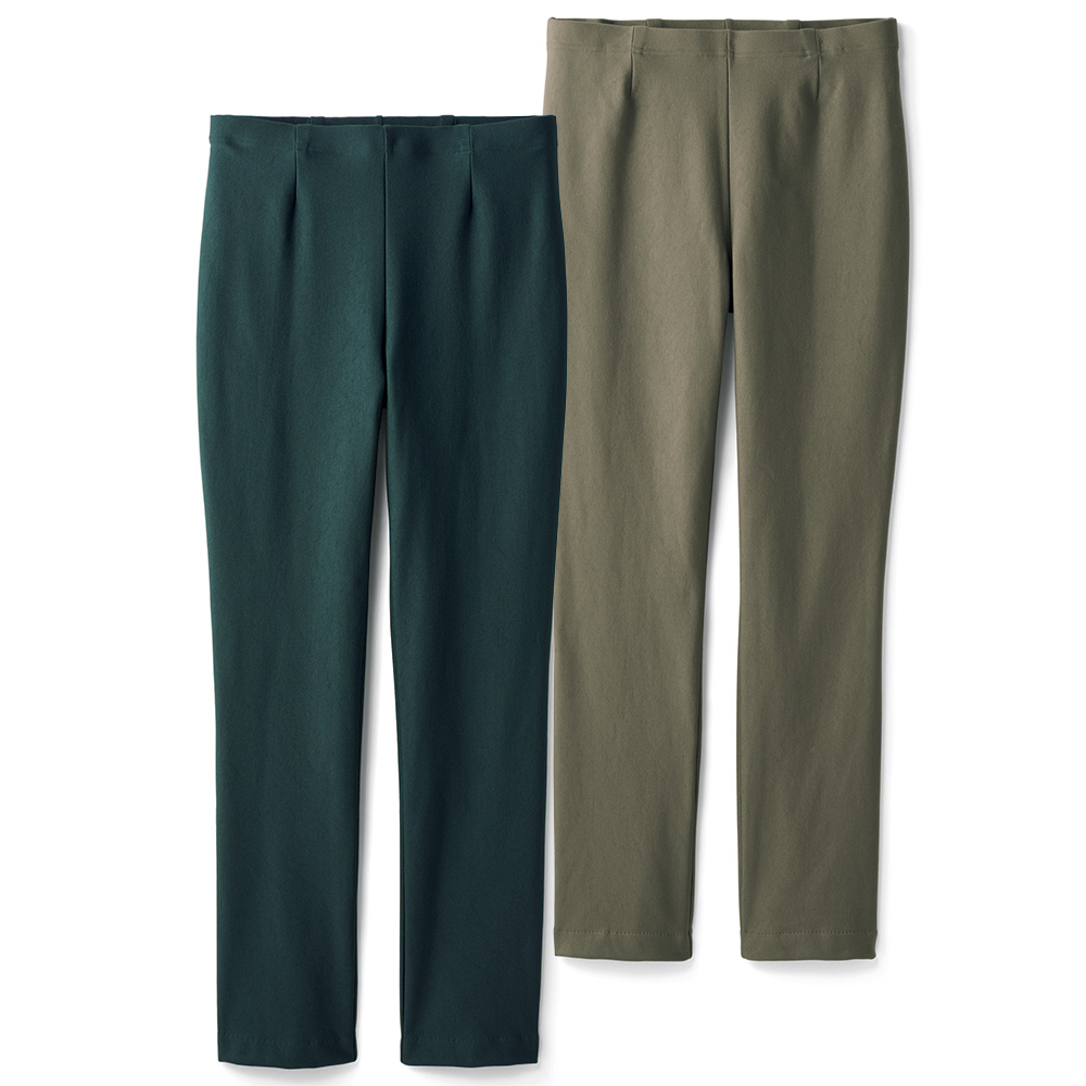 伸びてらくらく裏起毛スリムパンツ／2色セット