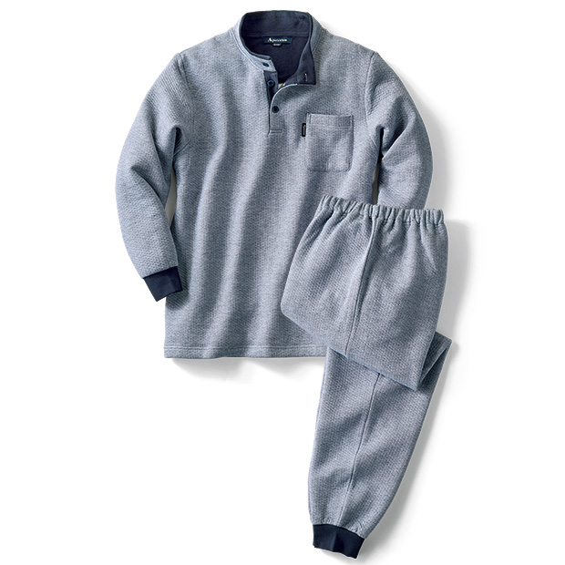 中わた接結･ハイネックパジャマ