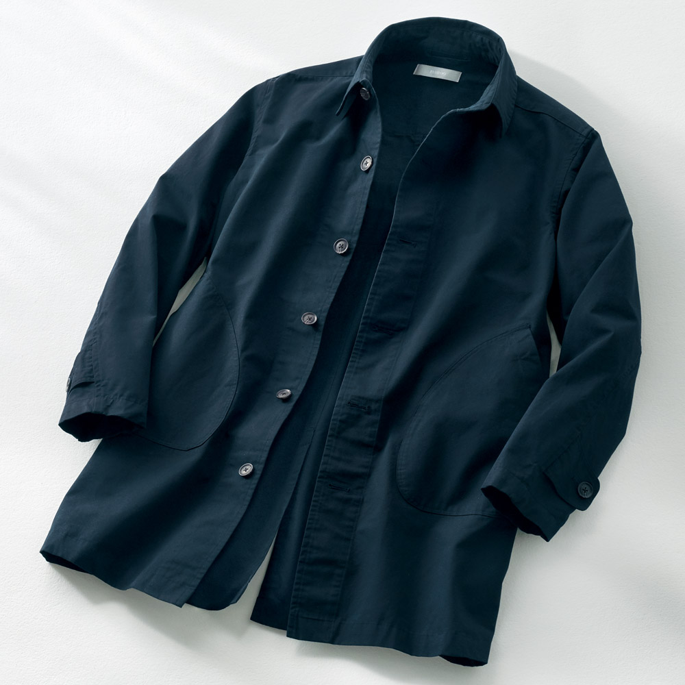 洗えるシルク混･撥水シャツコート