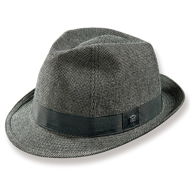 リネンコットンの中折れハット